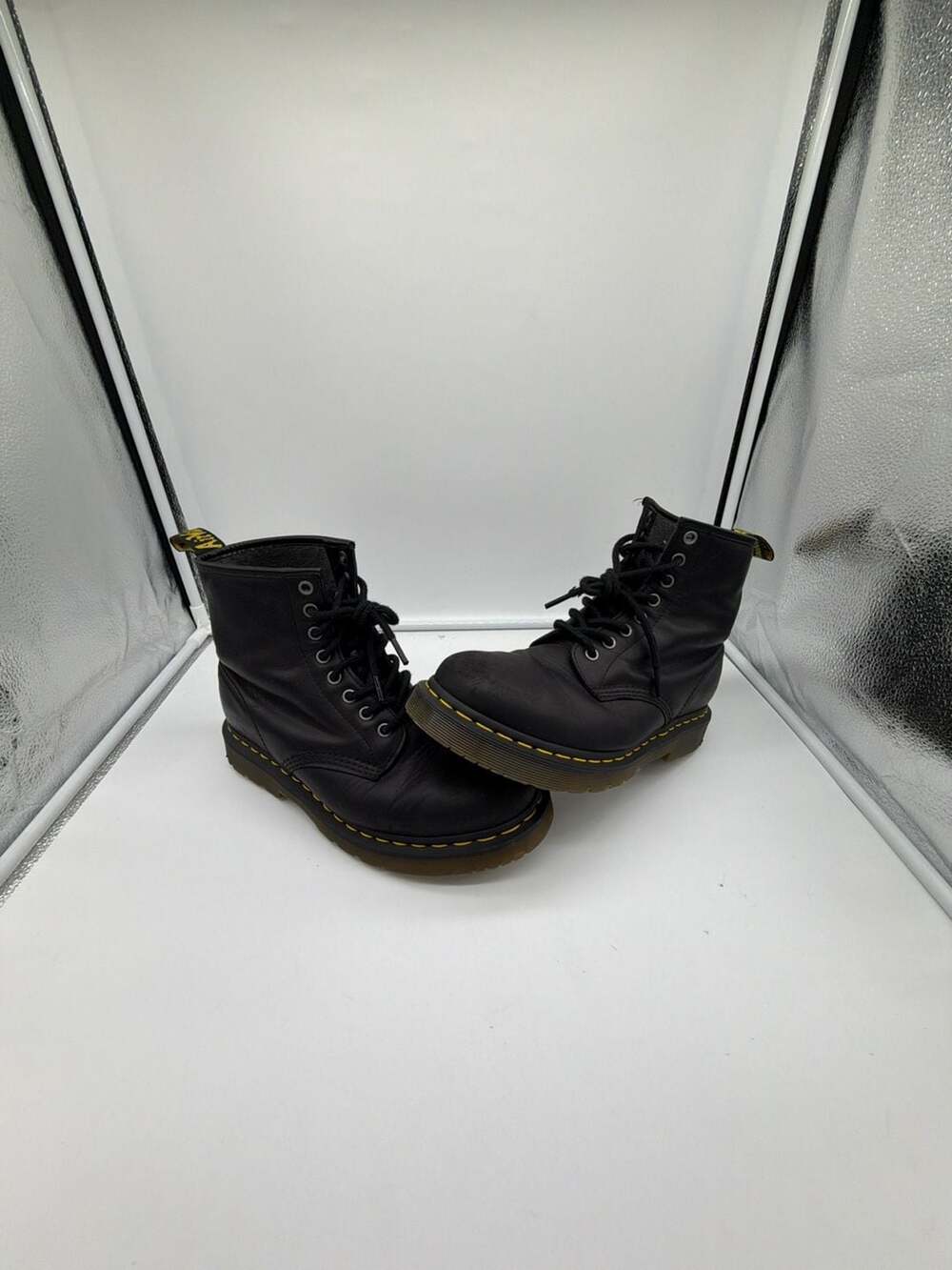 Dr. Martens Black Leather 1460 8-Eye Lace-Up AirWair Boots
